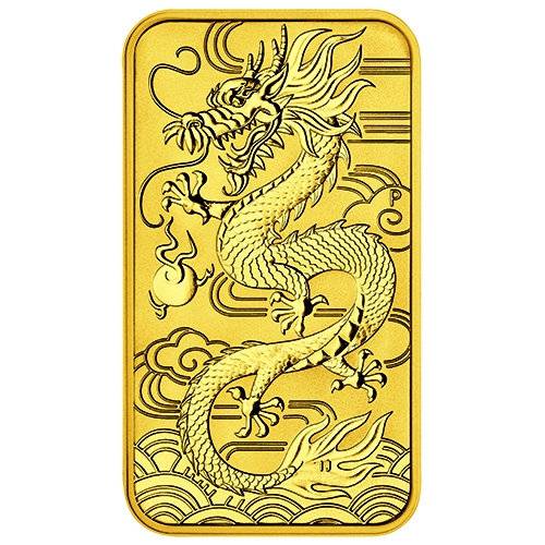 1 oz Gold Münzbarren Drache 2018 Bild von 1 oz Gold Münzbarren Drache 2018