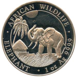 Bild von 1 oz Somalia Elefant Silber - Umlaufware
