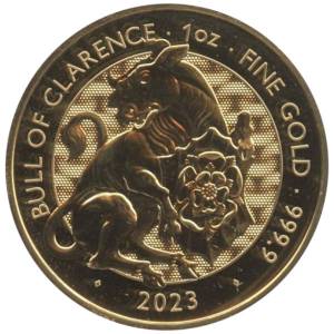 Bild von 1 oz Gold Tudor Beasts Bull 2023