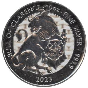 Bild von 10 oz Silber Tudor Beasts - Bull 2023
