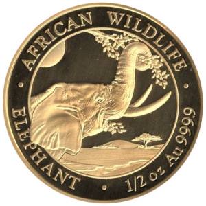Bild von 1/2 oz Somalia Elefant Gold - 2023