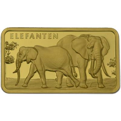 Bild von 1 oz MünzManufaktur Motivbarren Elefanten - LBMA zertifiziert