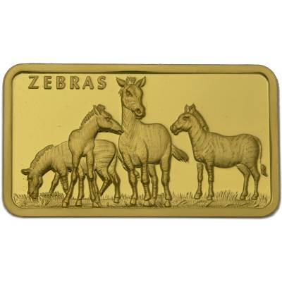 1 oz MünzManufaktur Motivbarren Zebras - LBMA zertifiziert Bild von 1 oz MünzManufaktur Motivbarren Zebras - LBMA zertifiziert