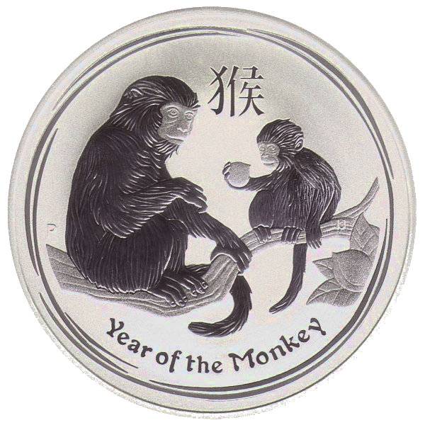 Bild von 5 oz Lunar II Silber - Affe 2016