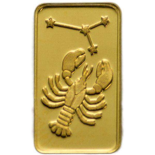 1 g MünzManufaktur Motivbarren Sternzeichen Krebs - LBMA zertifiziert Bild von 1 g MünzManufaktur Motivbarren Sternzeichen Krebs - LBMA zertifiziert