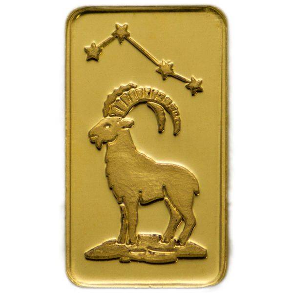 1 g MünzManufaktur Motivbarren Sternzeichen Steinbock - LBMA zertifiziert Bild von 1 g MünzManufaktur Motivbarren Sternzeichen Steinbock - LBMA zertifiziert