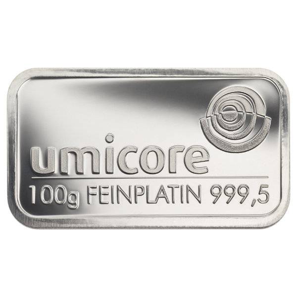 Bild von 100 g Platinbarren - 19 % MwST