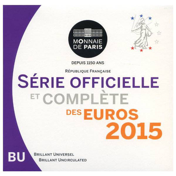 Kursmünzensatz Frankreich 2015 BU Bild von Kursmünzensatz Frankreich 2015 BU