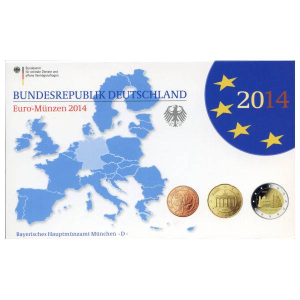 Kursmünzensatz BRD 2014 D Bild von Kursmünzensatz BRD 2014 D