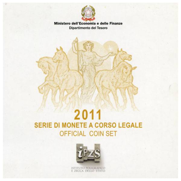 Kursmünzensatz Italien 2011 + 5 Euro Silber BU Bild von Kursmünzensatz Italien 2011 + 5 Euro Silber BU
