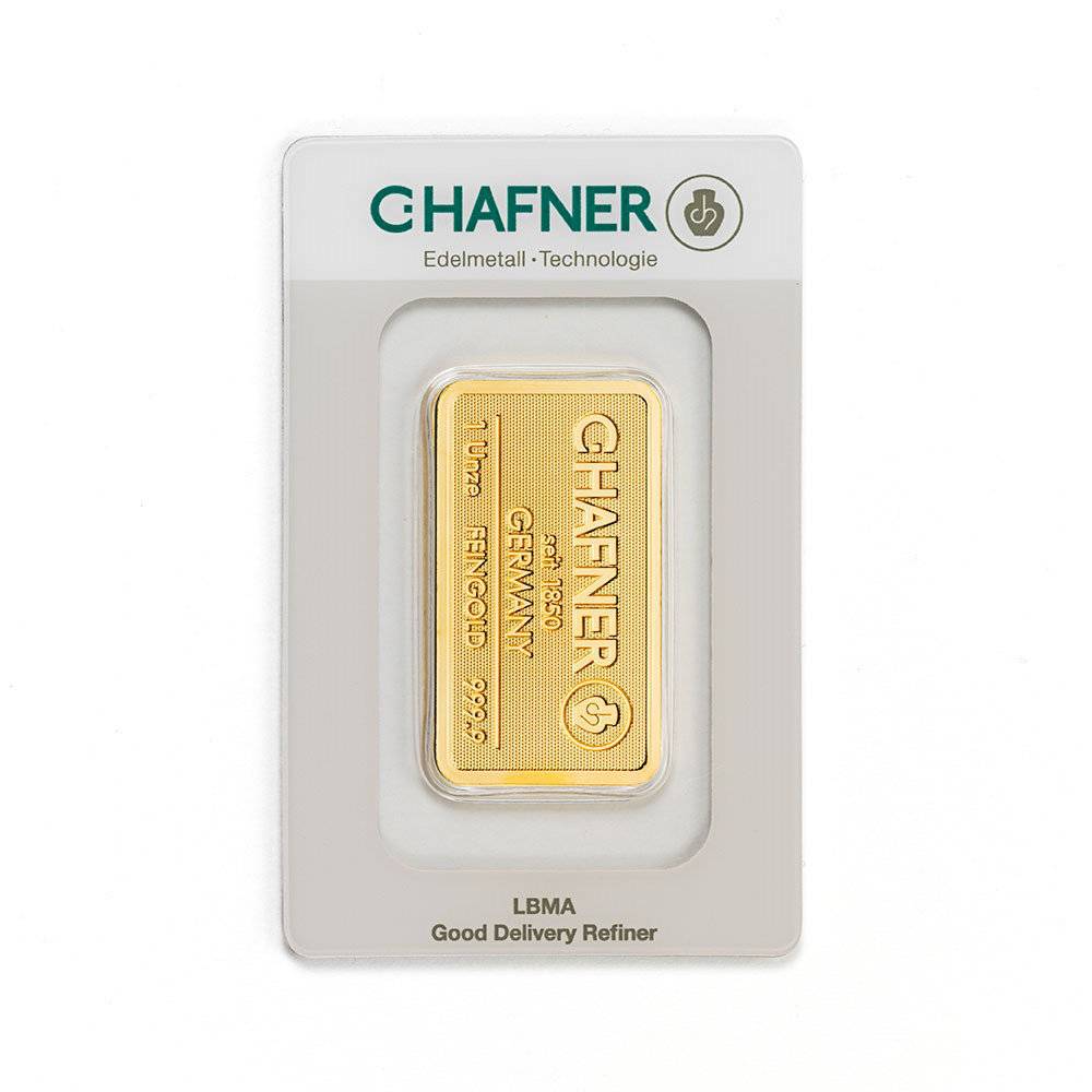 Bild von 1 oz Goldbarren - C.HAFNER