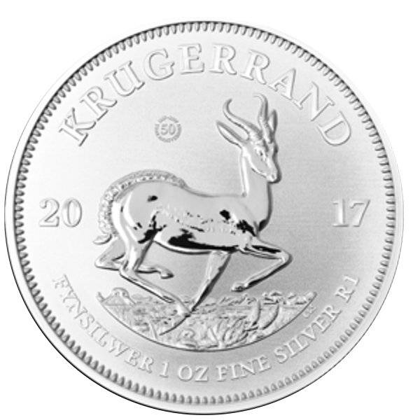1 oz Silbermünze Krügerrand 2017 - 50 Jahre Anniversary Bild von 1 oz Silbermünze Krügerrand 2017 - 50 Jahre Anniversary