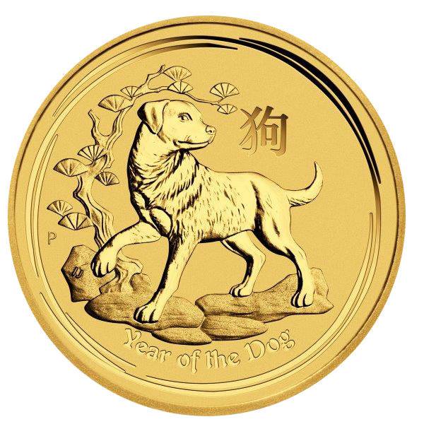 1/2 oz Lunar II - Hund 2018 Bild von 1/2 oz Lunar II - Hund 2018