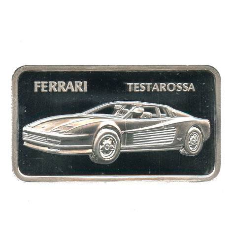 Bild von 1 oz MünzManufaktur Motivbarren Ferrari Testarossa