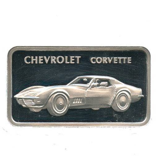 Bild von 1 oz MünzManufaktur Motivbarren Chevrolet Corvette