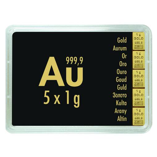 5 g Combi Bar Gold - Valcambi Bild von 5 g Combi Bar Gold - Valcambi