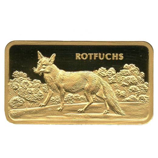 1 oz MünzManufaktur Motivbarren Fuchs - LBMA zertifiziert Bild von 1 oz MünzManufaktur Motivbarren Fuchs - LBMA zertifiziert
