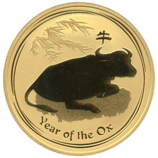 1 oz Lunar II - Ochse 2009 Bild von 1 oz Lunar II - Ochse 2009