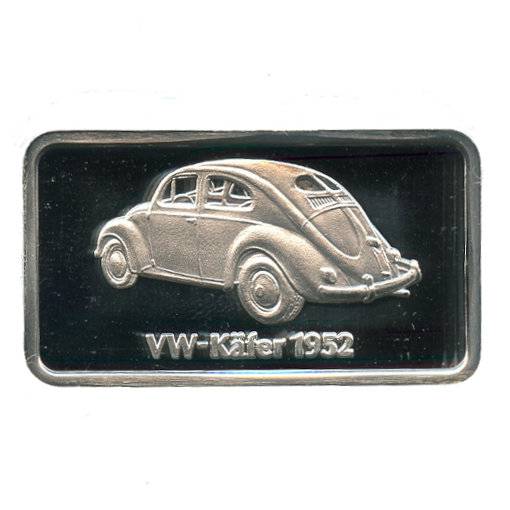 1 oz MünzManufaktur Motivbarren VW Käfer Bild von 1 oz MünzManufaktur Motivbarren VW Käfer