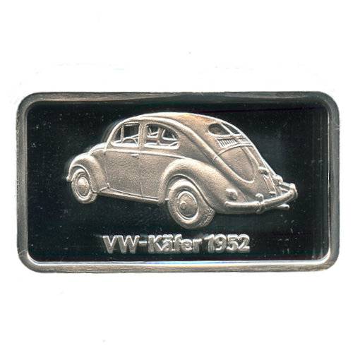 Bild von 1 oz MünzManufaktur Motivbarren VW Käfer