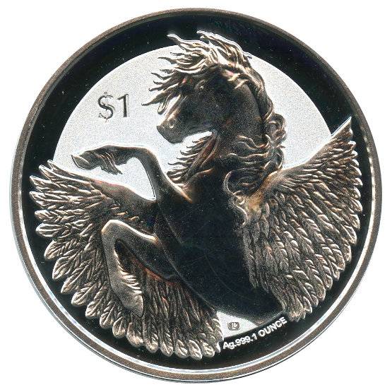 1 oz Virgin Islands Pegasus Silber - 2018 Bild von 1 oz Virgin Islands Pegasus Silber - 2018