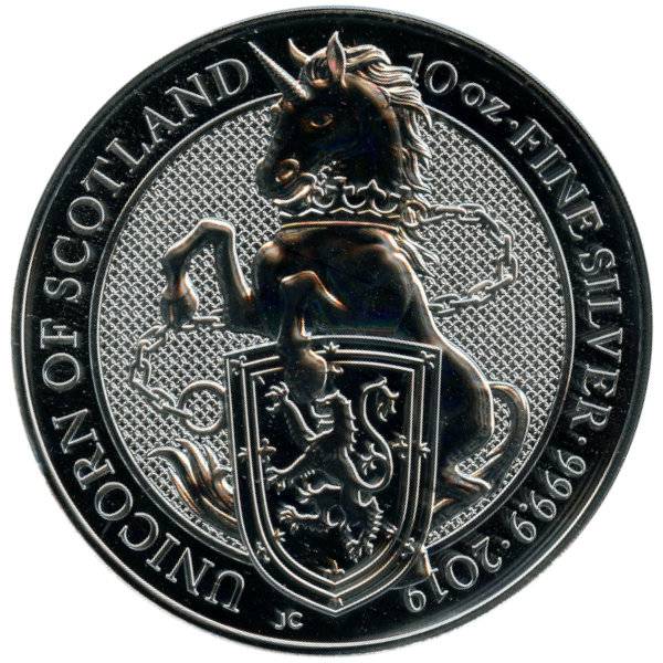 10 oz Silbermünze The Queens Beasts Unicorn 2019 Bild von 10 oz Silbermünze The Queens Beasts Unicorn 2019