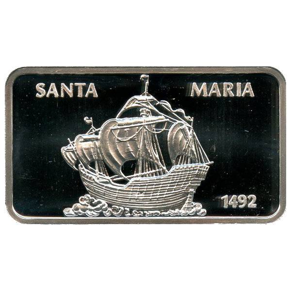 1 oz MünzManufaktur Motivbarren Santa Maria Bild von 1 oz MünzManufaktur Motivbarren Santa Maria