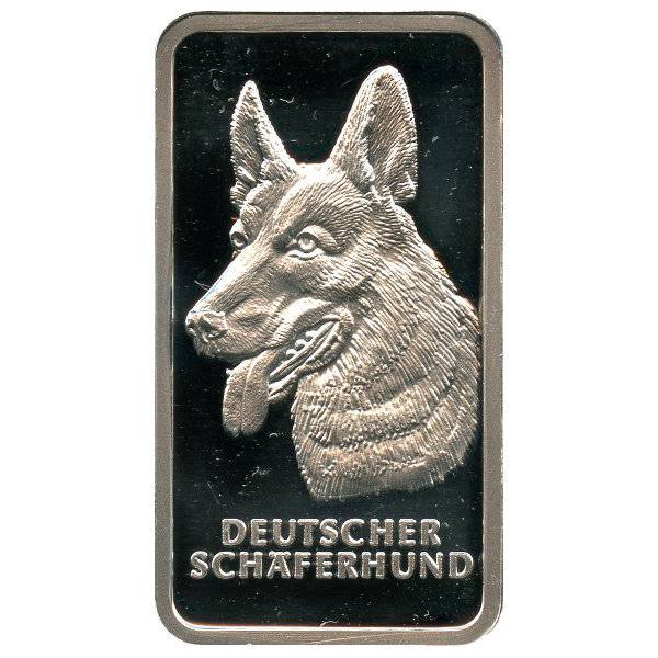 Bild von 1 oz MünzManufaktur Motivbarren Schäferhund