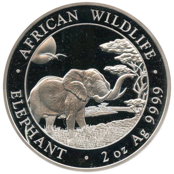 2 oz Somalia Elefant Silber - 2019 Bild von 2 oz Somalia Elefant Silber - 2019
