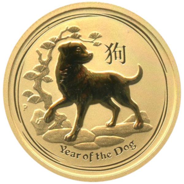 1/4 oz Lunar II - Hund 2018 Bild von 1/4 oz Lunar II - Hund 2018