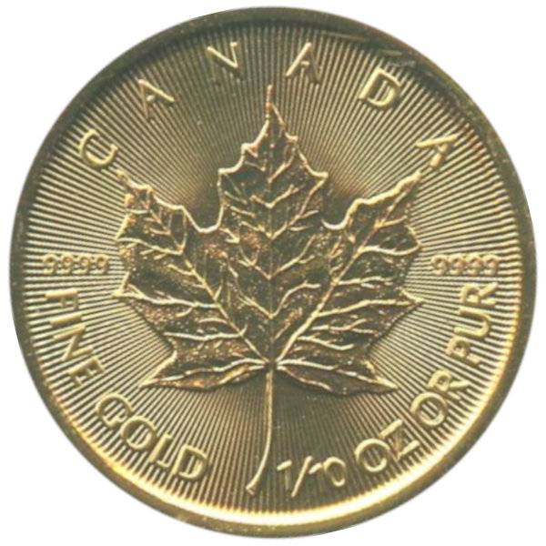 1/10 oz Maple Leaf Gold - 2019 Bild von 1/10 oz Maple Leaf Gold - 2019