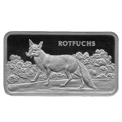 Bild von 1 oz MünzManufaktur Motivbarren Rotfuchs