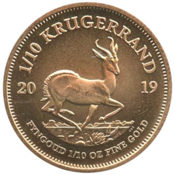 1/10 oz Krügerrand Gold - 2019 Bild von 1/10 oz Krügerrand Gold - 2019