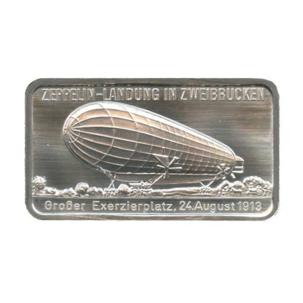 1 oz MünzManufaktur Motivbarren Zeppelin Bild von 1 oz MünzManufaktur Motivbarren Zeppelin