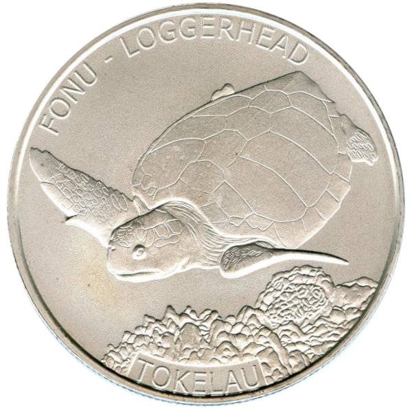 1 oz Silbermünze Tokelau Karettschildkröte 2019 Bild von 1 oz Silbermünze Tokelau Karettschildkröte 2019