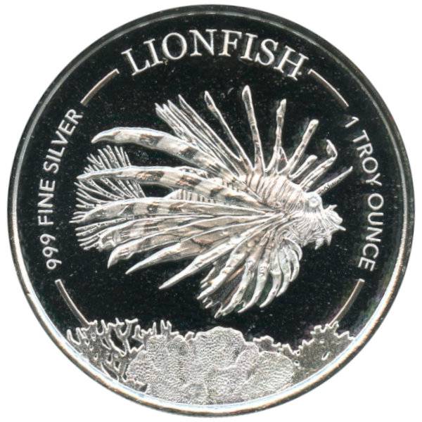 1 oz Barbados Feuerfisch Silber - 2019 Bild von 1 oz Barbados Feuerfisch Silber - 2019