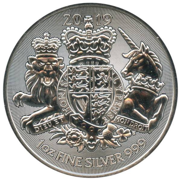 1 oz Royal Arms Silber - 2019 Bild von 1 oz Royal Arms Silber - 2019