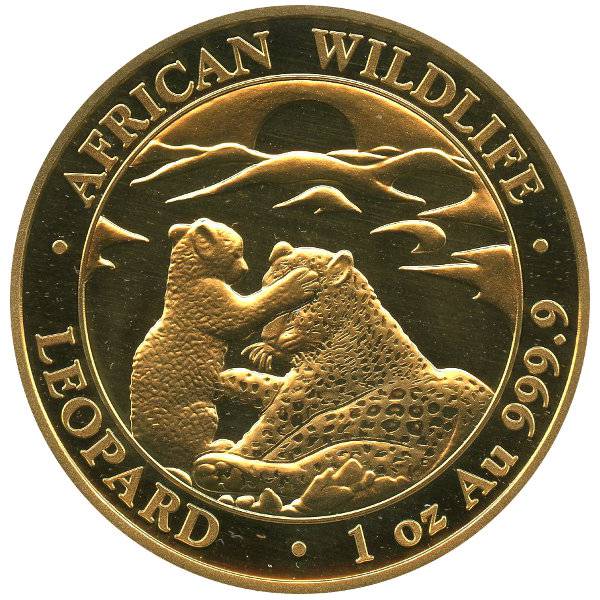 1 oz Somalia African Wildlife Leopard Gold 2019 Bild von 1 oz Somalia African Wildlife Leopard Gold 2019