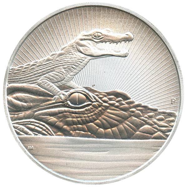 2 oz Silber Australien Next Generation Krokodil Piedfort 2019 Bild von 2 oz Silber Australien Next Generation Krokodil Piedfort 2019