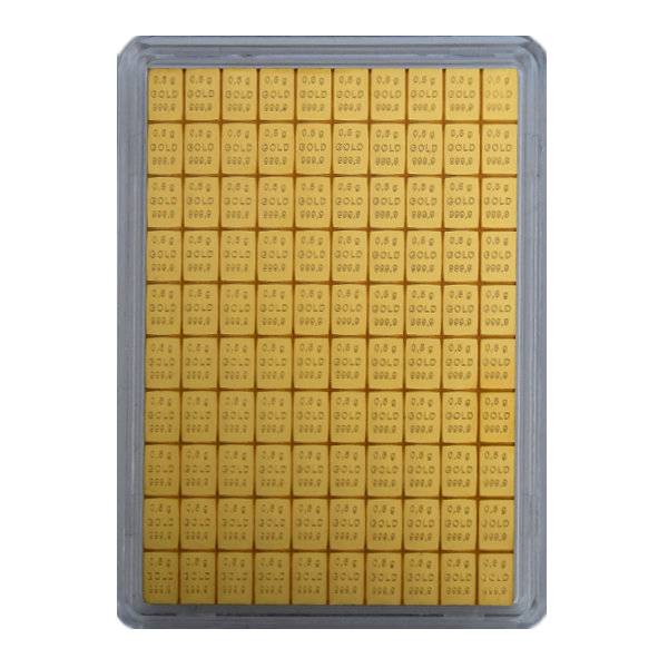 Bild von 100 x 0,5 g Tafelbarren Gold - Valcambi