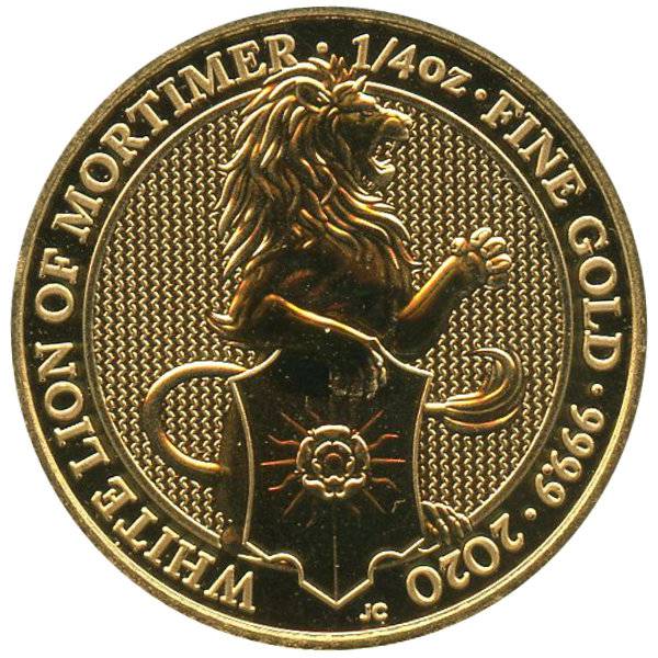 1/4 oz The Queens Beasts White Lion 2020 Bild von 1/4 oz The Queens Beasts White Lion 2020