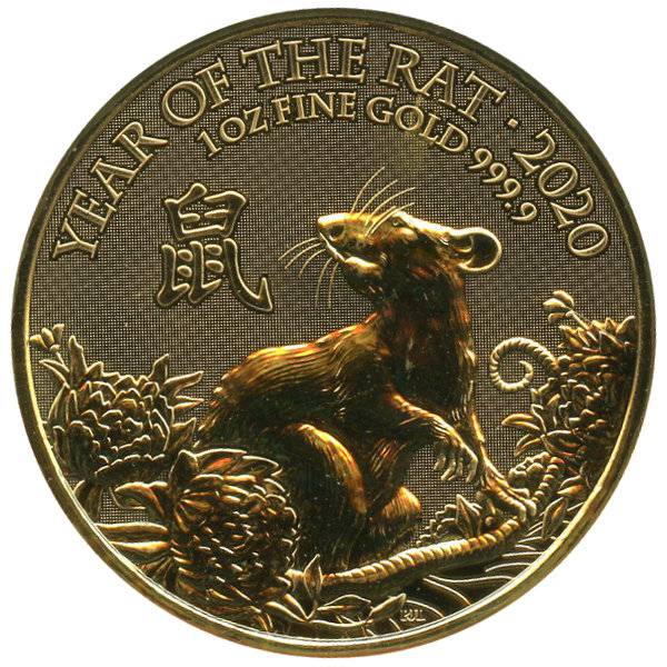 1 oz Lunar UK Ratte - 2020 Bild von 1 oz Lunar UK Ratte - 2020