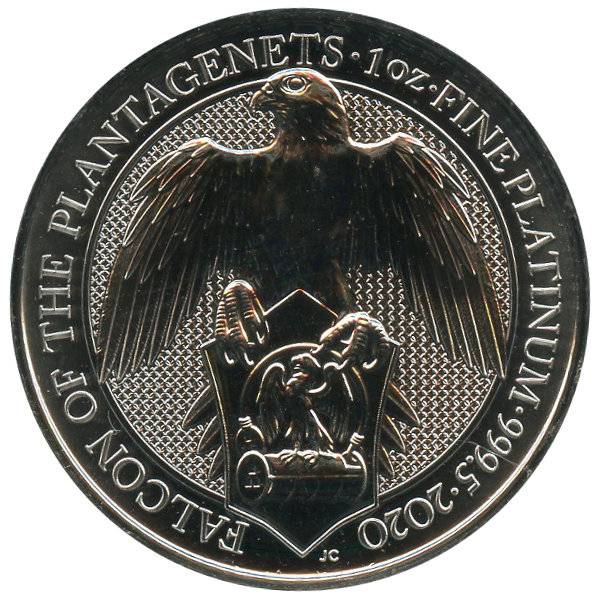 1 oz Platinmünze Queens Beasts Falcon 2020 Bild von 1 oz Platinmünze Queens Beasts Falcon 2020