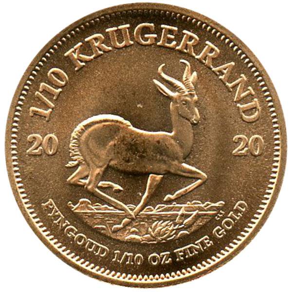 1/10 oz Krügerrand Gold - 2020 Bild von 1/10 oz Krügerrand Gold - 2020