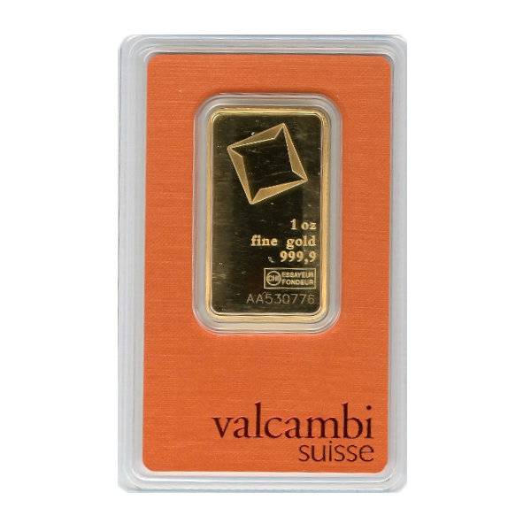 1 oz Goldbarren - Valcambi Bild von 1 oz Goldbarren - Valcambi