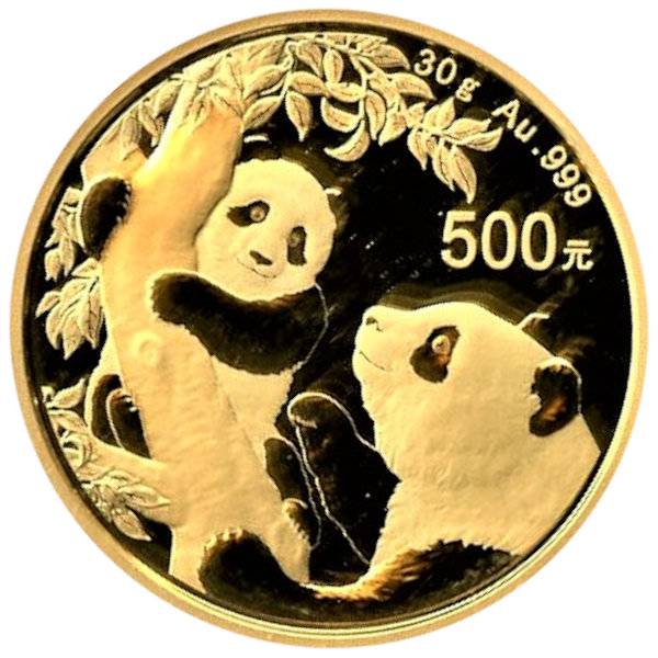 30 g China Panda - 2021 - in Originalfolie Bild von 30 g China Panda - 2021 - in Originalfolie