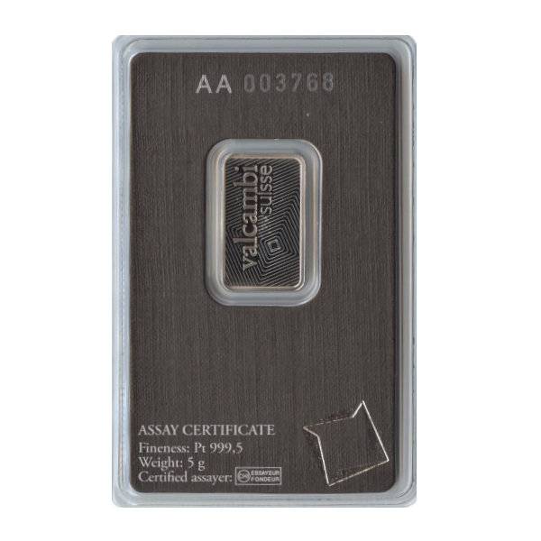 5 g Platinbarren - diverse -19% MwSt. Bild von 5 g Platinbarren - diverse -19% MwSt.