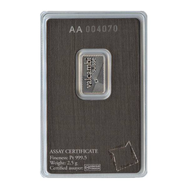 2,5 g Platinbarren - diverse Bild von 2,5 g Platinbarren - diverse