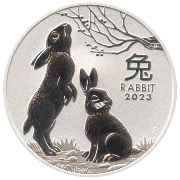 2 oz Lunar III Silber - Hase 2023 Bild von 2 oz Lunar III Silber - Hase 2023