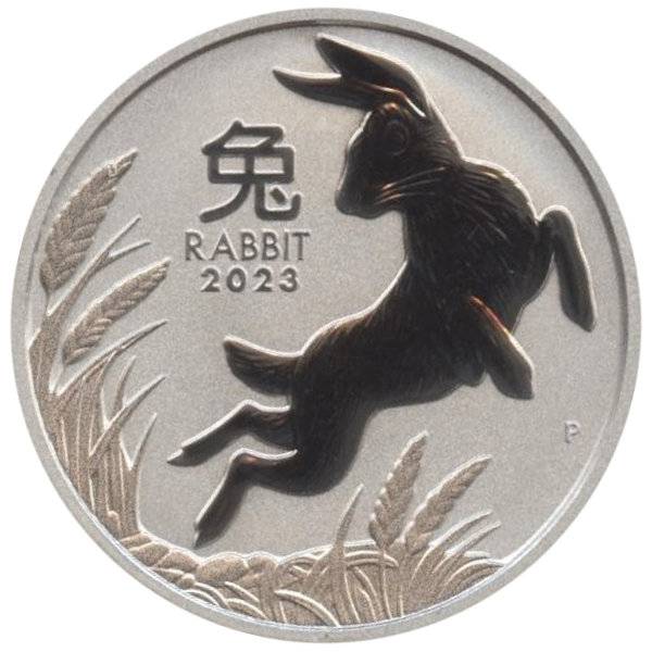 1 oz Platin Lunar III - Hase 2023 Bild von 1 oz Platin Lunar III - Hase 2023